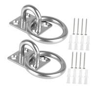 DECOMELODY 2 pièces Crochets de Plafond Acier Inoxydable Fixation Lourd pour Hamacs et Balançoires Installation Intérieure et Extérieure Résistants à Usure Plaque de Fixation Polyvalente