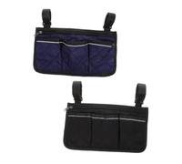 DECOMELODY 2 pièces de Rangement Latéral pour Organiseur Multifonction avec Bandes Réfléchissantes Poches Multiples pour Accoudoir Suspendu Pratique pour Marcheurs et Rollators