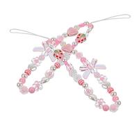 DECOMELODY 2 pièces Dragonne Téléphone Perlée DIY Chaîne Téléphone Portable Légère et Délicate Corde Anti-perte avec Pendentif Accessoire Décoration pour Smartphones Cadeau Femme et Famille