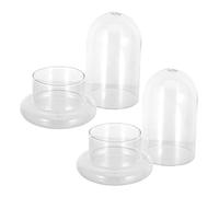 DECOMELODY 2 Pièces Ecological Glass Bottle with Hole Micro Landscape Terrarium Decoration for Indoor Plant Display and DIY Craft