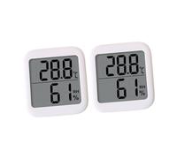DECOMELODY 2 pièces Hygromètre Thermomètre Intérieur Digital Écran LED Large Mesure Température et Humidité Précise Multifonction pour Maison Chambre Bureau et Jardin