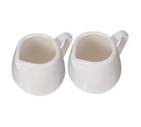 DECOMELODY 2 Pièces Il y a Une Cuillère à Sauce Crémier Cruches Mini Pichets Pour Sauce Crème à Lait Tasse à Crème Mini De Lait Pot à Blanche Céramique