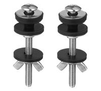 DECOMELODY 2 pièces Kit de Fixations en Acier pour Réservoir de Toilette avec Joint Étanchéité Wc Boulons de Montage Résistants à la Corrosion pour Installation Rapide et Prévention des