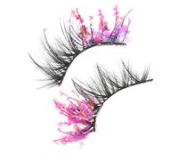 DECOMELODY 2 Pièces Lashes Colorées Faux Cils Lumineux DIY et Confortables Effet Naturel et Recourbé pour Maquillage