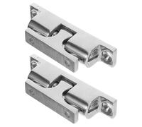 DECOMELODY 2 pièces Loquets à Bille INOX Double pour Portes de Placard et Armoire Loquets à Ressort pour Stabilité Renforcée Les Ouvertures Accidentelles Accessoires de Quincaillerie pour