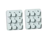 DECOMELODY 2 Pièces Moule à Gâteau Silicone avec Motifs Gestes Antiadhésif Facile à Démouler pour Pâtisserie Maison et Personnalisés Bleu