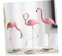 DECOMELODY 2 pièces Ornement Flamant Rose Résine Décoration Bureau et Maison Couleur Rose Symbolisant Amour Fidèle