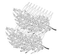 DECOMELODY 2 pièces Peigne Cheveux Décoratif Alliage Accessoire Mariage et Chignon Épingle Strass Légère et Résistante Tête pour Mariée et Occasions Formelles