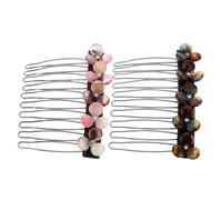 DECOMELODY 2 Pièces Peigne Large Dents Fleur Acétate Accessoires Capillaires Décoratifs Portables pour Coiffure Éléments Floraux Élégants pour Mariage Soirée et Usage Quotidien