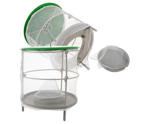 DECOMELODY 2 pièces Pièges à Mouches Suspendus Extérieurs avec Filets de Protection Légers et Résistants Aux Intempéries Dispositifs Pliables Durables pour Capture Insectes