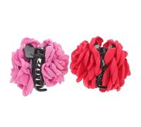 DECOMELODY 2 pièces Pince à Cheveux Fleur Large Griffe Élégante Clips pour Cheveux Fins Femmes Accessoire Coiffure Décoratif et Solide