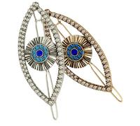 DECOMELODY 2 Pièces Pinces à Cheveux Rhinestone Evil Eye Vintage Accessoires Chics et Décoratifs pour Fêtes et Mariages