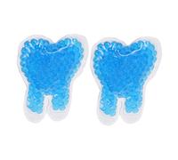 DECOMELODY 2 pièces Poche de Glace Dents Sagesse Réutilisable Compresses Chaud Froid Forme Dent Gel Billes Sécurisée Confortable Soins Dentaires Visage Cou Corps