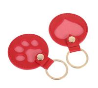 DECOMELODY 2 pièces Porte-clés Souvenir Poils Animaux Cuir PU Compact et Léger Porte-clés Commémoratif Chat et Chien Accessoire Résistant pour Garder Mémoire Compagnon