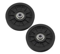 DECOMELODY 2 Pièces Poulies avec Roulement Silencieux Accessoires de Remplacement Robustes pour Équipements de Musculation Roues de Poulie Noires Durables pour Entraînement Intensif