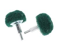 DECOMELODY 2 Pièces Roue Abrasive Champignon Verte avec Manche pour Touret Polir Meulage Précis et Polissage Polyvalent sur Bijoux Auto et Métal