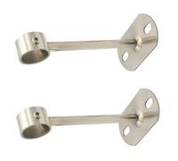 DECOMELODY 2 pièces Support de Tringle à Rideaux Plafond Acier Inoxydable Porte-Tringle Robuste pour Balcon et Placard Fixation Murale et Plafond Lot de Résistant et Anti-Vibrations