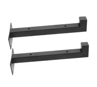 DECOMELODY 2 pièces Support Détagère Flottante Noir Lot de Supports Muraux Robustes Angle Droit pour Étagères Fixation Invisible et Résistante Charge Lourde Adapté Rangement Mural