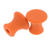 DECOMELODY 2 Pièces Support Stable en Caoutchouc Orange pour Fourche de Sonothérapie, Base Antidérapante pour Yoga, Contemplation et Thérapie Vibratoire