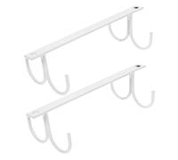 DECOMELODY 2 Pièces Support Tasses à Café Robuste Porte Tasses Suspendu Sous Meuble Organiseur de Mugs Minimaliste pour Rangement Cuisine et Bureau Crochet Mural Gain de Place