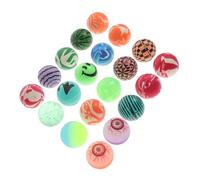DECOMELODY 20 Pièces Balles Rebondissantes Motifs Yeux Balle Rebondissante Colorée Élastique pour Garçon Fille Jeu Ludique de Plein Air Assortiment de Couleurs Aléatoires