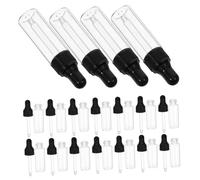 DECOMELODY 20 pièces Flacons Pipette Transparente avec Bouchons Étanches Flacons Voyage Réutilisables pour Huiles Essentielles et Mini Bouteilles Précises pour Distribution Sécurisée