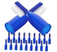 DECOMELODY 20 pièces Lot de Mini Brosses à Dents Portables Semi-doigts pour Détenus Brosses Hygiène Durables et Faciles à Utiliser Adaptées Aux Soins Bucco-dentaires Prison