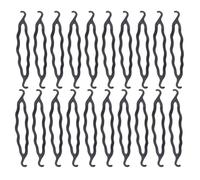 DECOMELODY 20 Pièces Outils de Coiffure Bun Noir Plastique avec Double Crochet Maintien Sécurisé pour Chignons Désordonnés Accessoires Tressage et Décoration Cheveux Léger et Portable pour