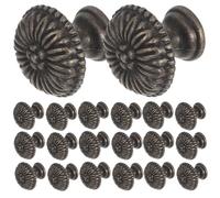 DECOMELODY 20 pièces Vintage Style Pull Handles Compact Retro Zinc Alloy Cupboard Knobs For Wardrobes Dressers Small Space Furniture Pulls