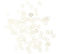 DECOMELODY 200 Pièces Autocollants pour Ongles en Métal de Cœur Stickers pour Manucure Dorés Fournitures Nail Art Décorations Créatives pour Salon de Beauté et Usage Personnel