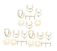 DECOMELODY 24pièces Manchette Oreille Décorative Métal Pour Femmes Clip Oreille Non Percé Bijoux Uniques Et Délicats