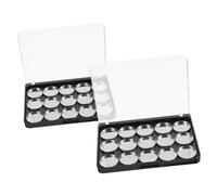 DECOMELODY 2ensembles Boîte De Rangement Pour Maquillage Vide Avec Compartiments Idéale Pour Ombres à Paupières Et Blush Organisée Et Portable Pour Et Et Résistante