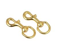 DECOMELODY 2pcs Crochets pour Colliers d'animaux avec Articulation Pivotante en Doré pour Laisses Et Accessoires De Harnais pour Chiens Et