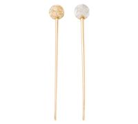DECOMELODY 2pièces Bâtons à Cheveux Métalliques Avec Boule Résine Accessoires De Coiffure Pour Filles Pinces à Chignon Élégantes