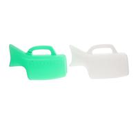DECOMELODY 2pièces Bouteille Urinaire Portative Femme Plastique Épais Urinoir Portable Étanche Pour Maison Hôpital Et Voyage Lot De Blanc Vert