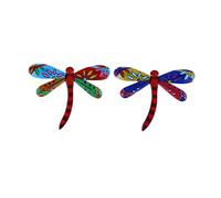 DECOMELODY 2pièces Décoration Murale Libellule Métal Pendentif Art Mural De Tenture Murale Pour Intérieur Jardin Clôture