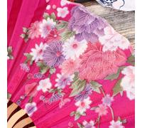 DECOMELODY 2pièces Eventail Pliable Style Japonais Éventail Main Décoratif Et Ornement Élégant Petit Cadeau Pour Femme Design Unique Et Rosé Cyan