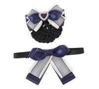 DECOMELODY 2pièces Hairnet Et Barrette Avec Nœud Pour Professionnels Accessoires De Costume Pour Hôtesses De Air Infirmières Et Banques