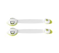 DECOMELODY 2pièces Locks Double Button Safety Locks for Cabinets and Refrigerators Self-adhesive Multipurpose Child Safety for Drawers and Doors