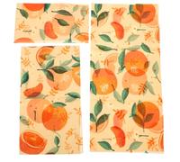 DECOMELODY 3 Feuilles Beeswax Food Wraps Réutilisables Cire Abeille Bio pour Conservation Alimentaire Maison et Restaurant Lavables et Durables Protection Écologique des Aliments