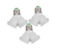 DECOMELODY 3 pièces Adaptateur Douille Y Chaleur Support Douille Lampe pour Ampoules LED Halogène et Cfl Convertisseur Prise Double pour Éclairage et Pratique