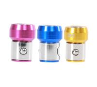DECOMELODY 3 Pièces Bague Magnétique pour Embouts de Tournevis Métal Résistant Anneau Magnétiseur Puissant sans Tige Bleu Or