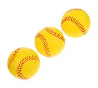 DECOMELODY 3 Pièces Balles Entraînement Baseball PU Mousse Légère pour Garçon Fille et Adolescents Sécurité Intérieure Lot de Entraînement Baseball Garçons Filles
