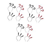 DECOMELODY 3 Pièces Bandeaux Cheveux Femme Question Mark Design Original Antidérapant Accessoires de Fête pour Halloween et Usage