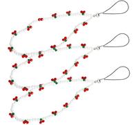 DECOMELODY 3 pièces Bracelet de Poignet Perlé pour Téléphone Portable Lanière Suspendue avec Bijoux Charme Accessoire Décoratif Pratique et Antiperte