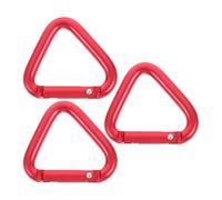 DECOMELODY 3 pièces Crochets Triangulaires Aluminium Mousquetons Multifonctionnels Robustes pour Escalade Camping Randonnée et Clés Accessoires et