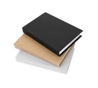 DECOMELODY 3 pièces Lot de Décoratifs Simulés pour Bureau et Ornement Couleur Unie Blanc Noir Kraft Décoration Faux Décoratif Original pour Maison et Espace Professionnel