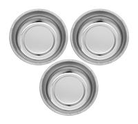 DECOMELODY 3 Pièces Lot de Plateaux Magnétiques Ronds Acier Inoxydable Bols Aimantés pour Vis Boulons Douilles et Petites Organisateur Outils pour Atelier Mécanique et Automobile