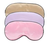 DECOMELODY 3 pièces Masque de Sommeil Soie Douce Couvre Yeux et Portable pour Voyager et Détendre Bloque Complètement la Lumière pour Sommeil Réparateur Couleur Aléatoire Couleur Aléatoire