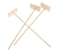 DECOMELODY 3 Pièces Mini Bamboo Zen Rake Set Sustainable Drawing Tools for Meditation Sandbox Home Office Tabletop Micro Landscape